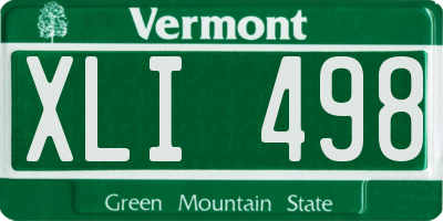VT license plate XLI498