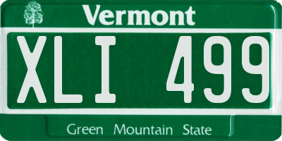 VT license plate XLI499