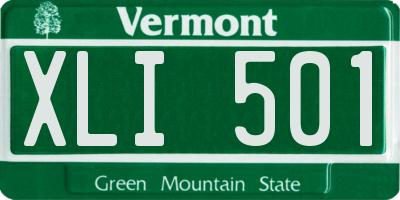 VT license plate XLI501
