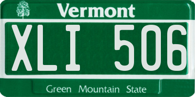 VT license plate XLI506