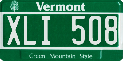 VT license plate XLI508