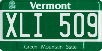 VT license plate XLI509