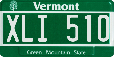 VT license plate XLI510
