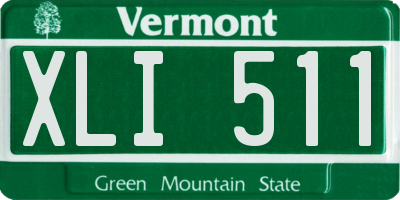 VT license plate XLI511