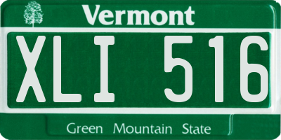 VT license plate XLI516