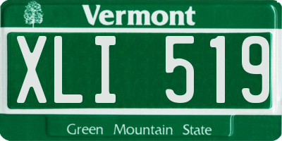 VT license plate XLI519