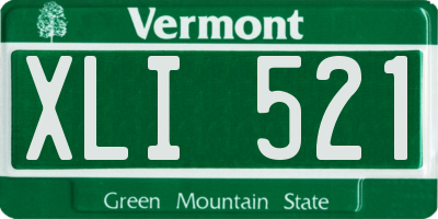 VT license plate XLI521