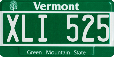 VT license plate XLI525