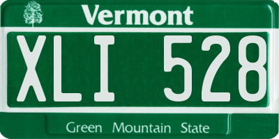 VT license plate XLI528