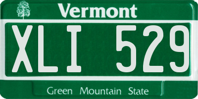 VT license plate XLI529