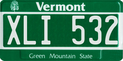 VT license plate XLI532