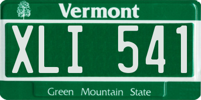 VT license plate XLI541