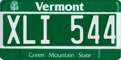 VT license plate XLI544