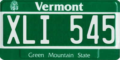 VT license plate XLI545