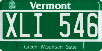 VT license plate XLI546
