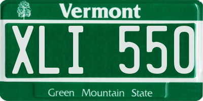 VT license plate XLI550