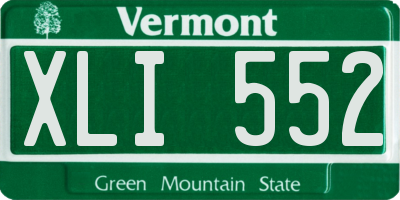 VT license plate XLI552