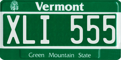VT license plate XLI555