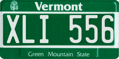 VT license plate XLI556