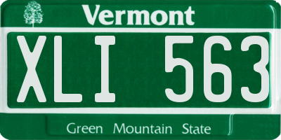 VT license plate XLI563