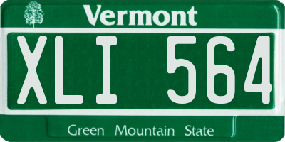 VT license plate XLI564
