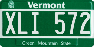 VT license plate XLI572