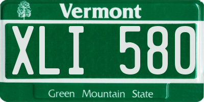 VT license plate XLI580
