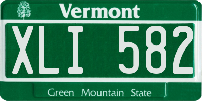 VT license plate XLI582