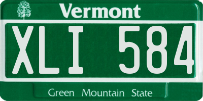 VT license plate XLI584