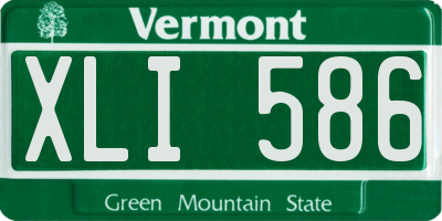 VT license plate XLI586