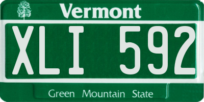 VT license plate XLI592