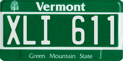 VT license plate XLI611