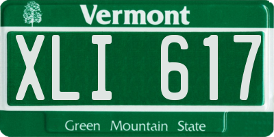 VT license plate XLI617