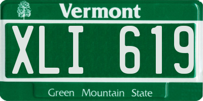 VT license plate XLI619