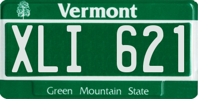 VT license plate XLI621