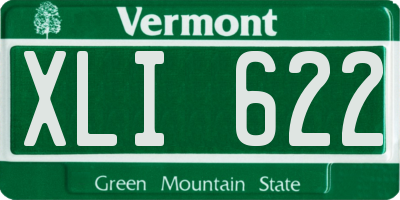 VT license plate XLI622