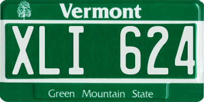 VT license plate XLI624