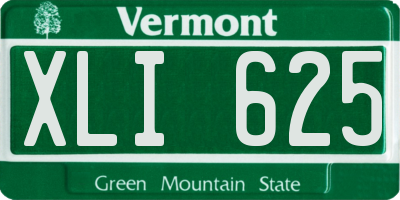 VT license plate XLI625