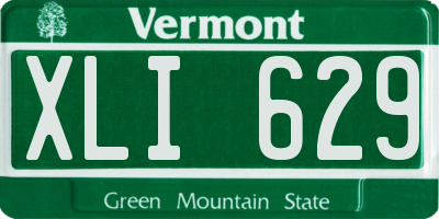 VT license plate XLI629