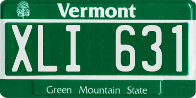 VT license plate XLI631