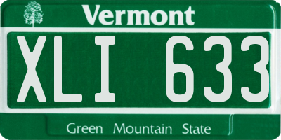 VT license plate XLI633