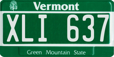 VT license plate XLI637