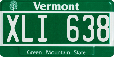 VT license plate XLI638