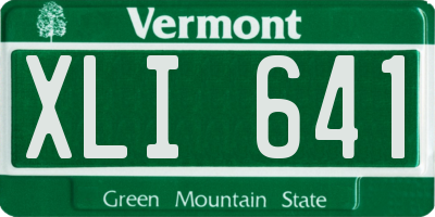 VT license plate XLI641