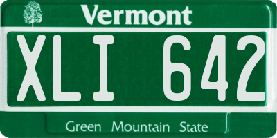 VT license plate XLI642