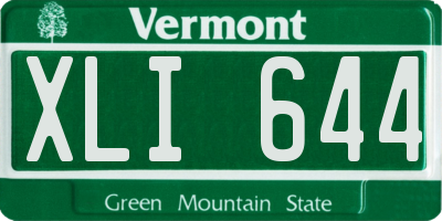 VT license plate XLI644