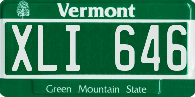 VT license plate XLI646