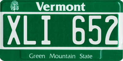 VT license plate XLI652