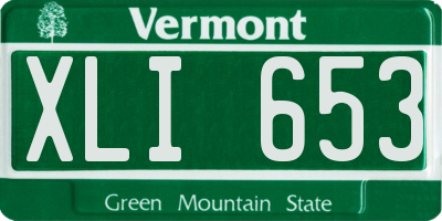 VT license plate XLI653