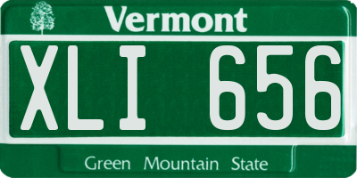 VT license plate XLI656